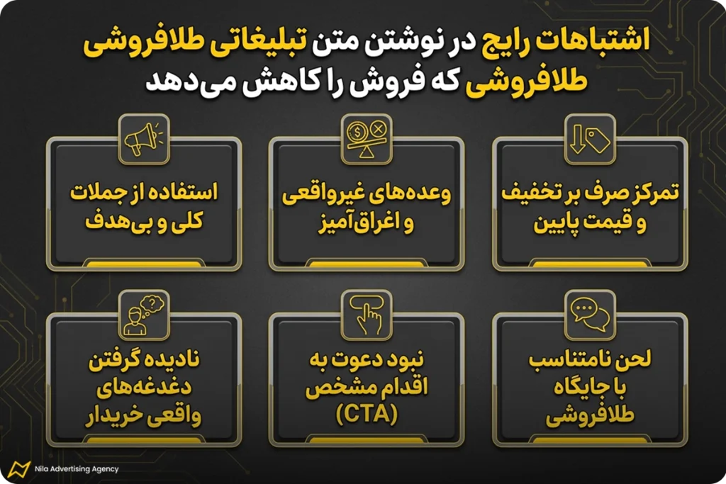 اشتباهات رایج در نوشتن متن تبلیغاتی طلافروشی