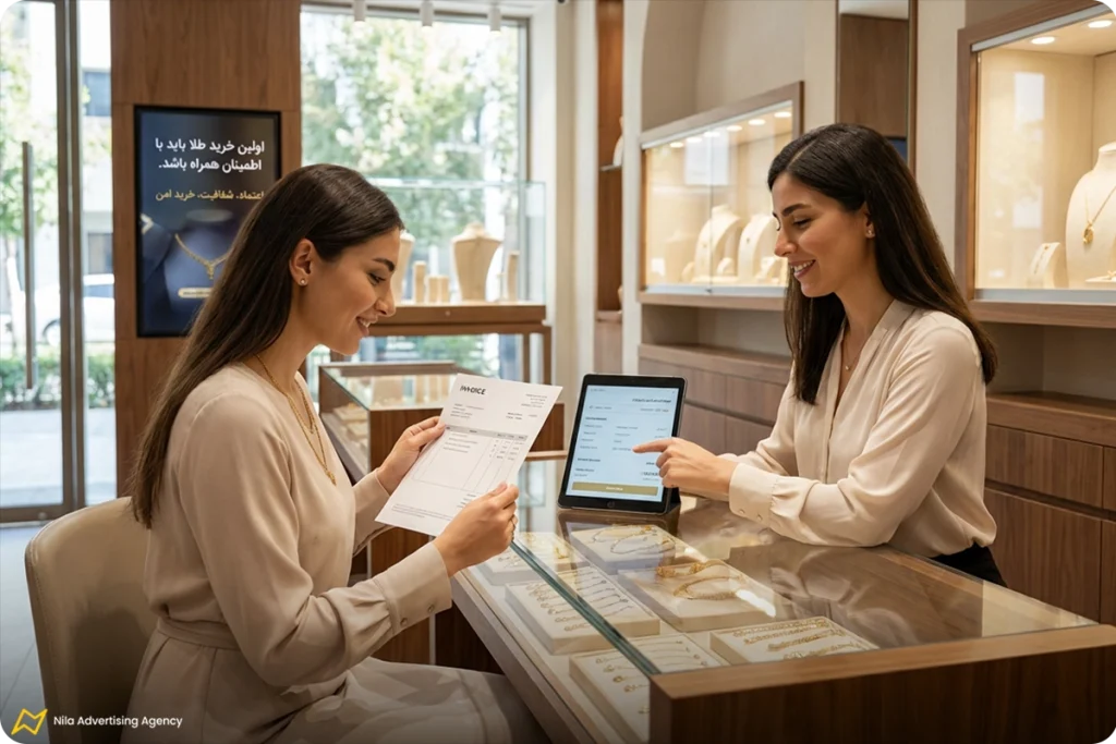 متن تبلیغاتی برای طلافروشی با هدف جذب مشتری جدید