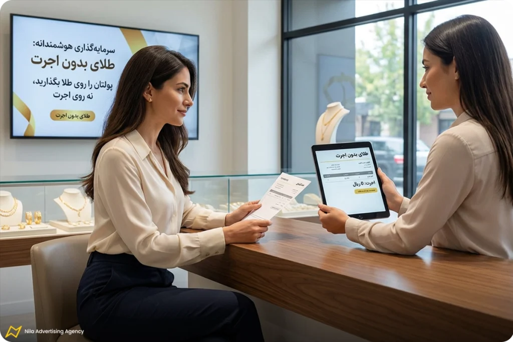 متن تبلیغاتی برای فروش طلای بدون اجرت