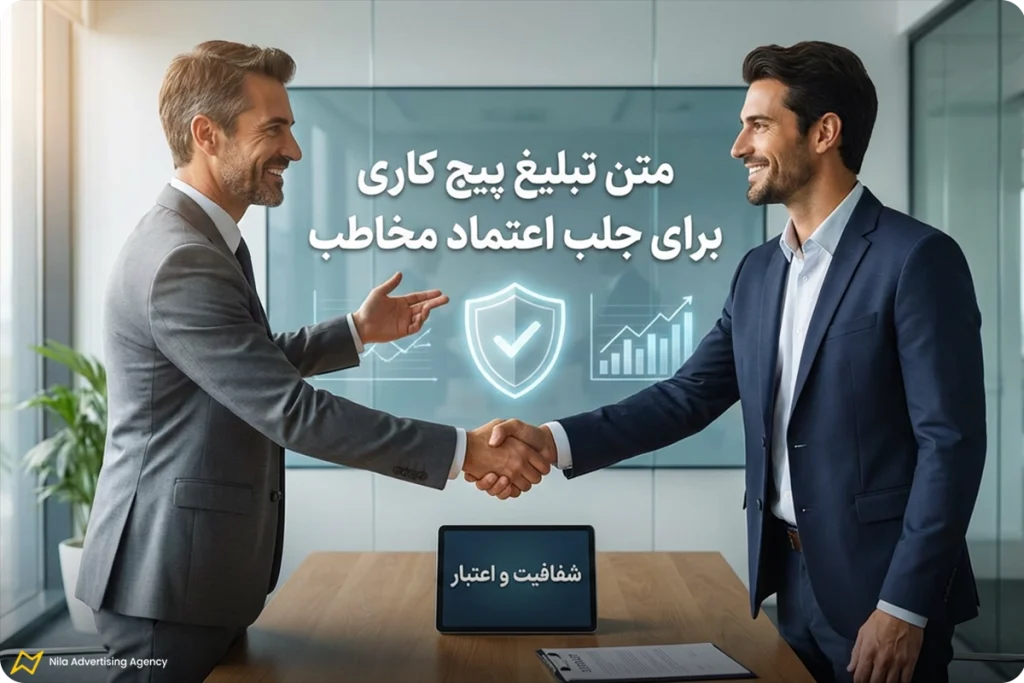 متن تبلیغ پیج کاری برای جلب اعتماد مخاطب