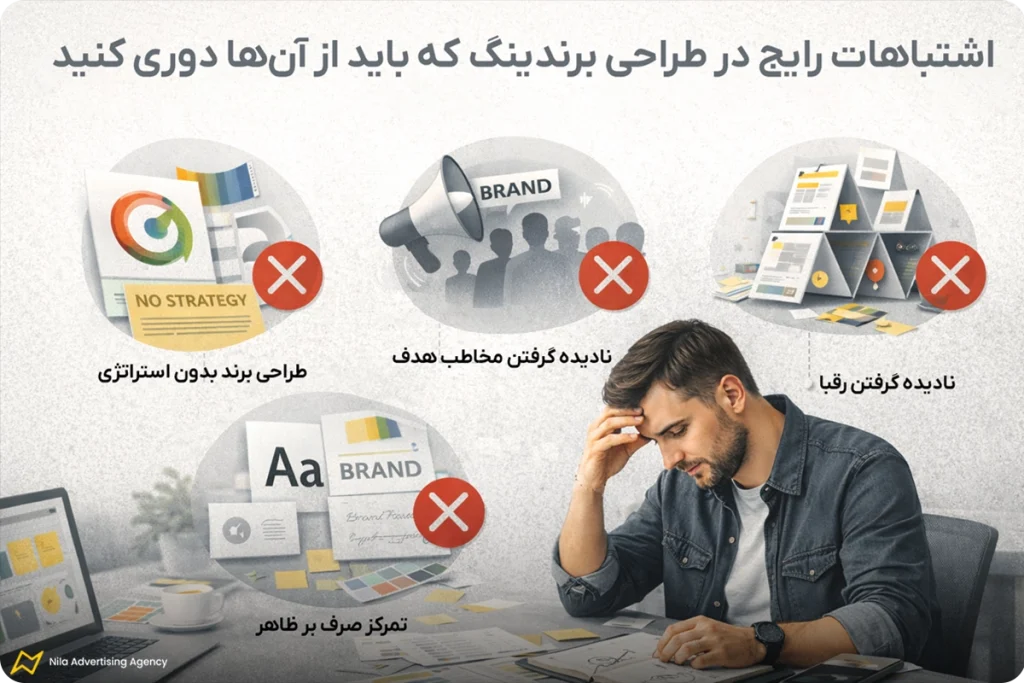 اشتباهات رایج در طراحی برندینگ که باید از آن‌ها دوری کنید