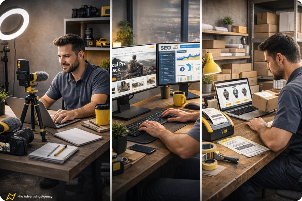 مشاغل اینترنتی و ترکیبی پردرآمد با سرمایه کم برای آقایان