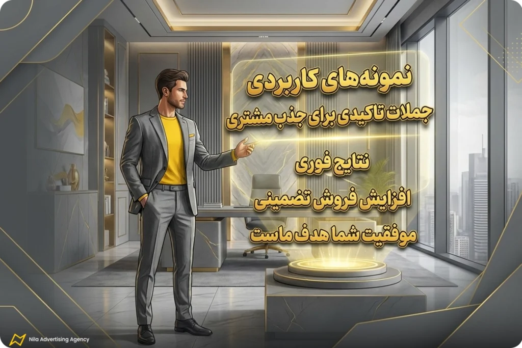 نمونه‌ جملات تاکیدی برای جذب مشتری